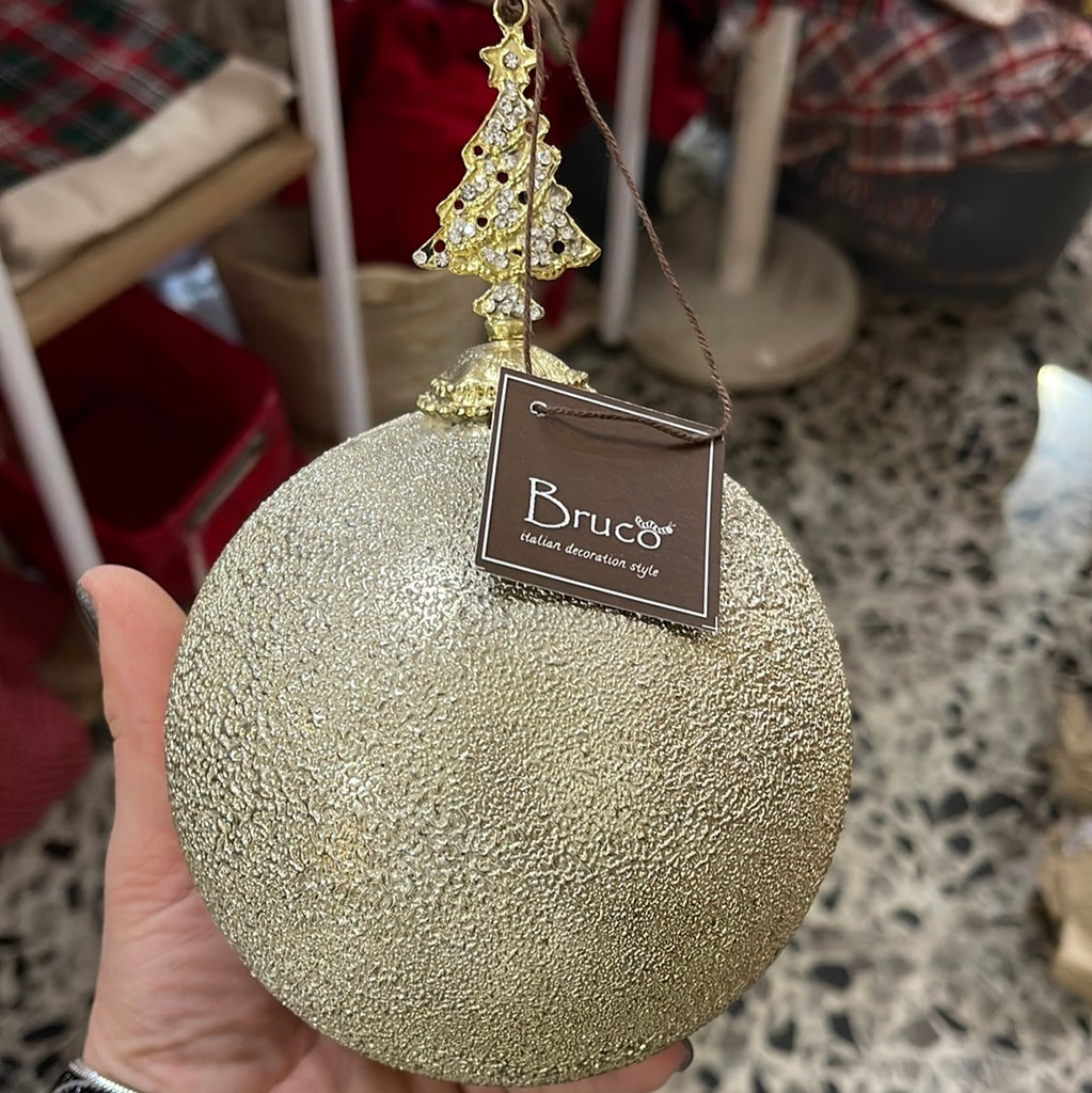 Palle con decoro frosted light gold