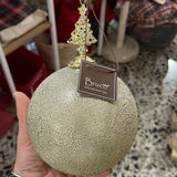 Palle con decoro frosted light gold