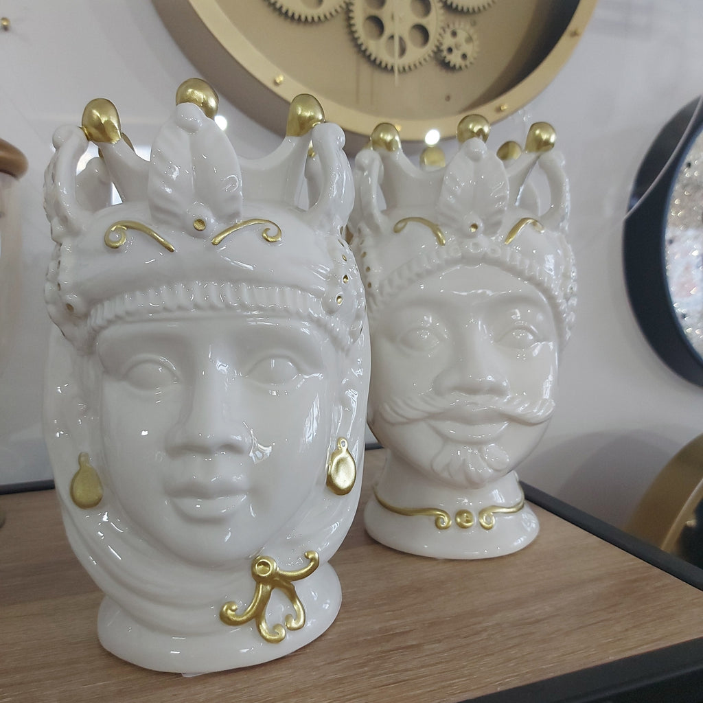 Testa di Moro bianco e oro