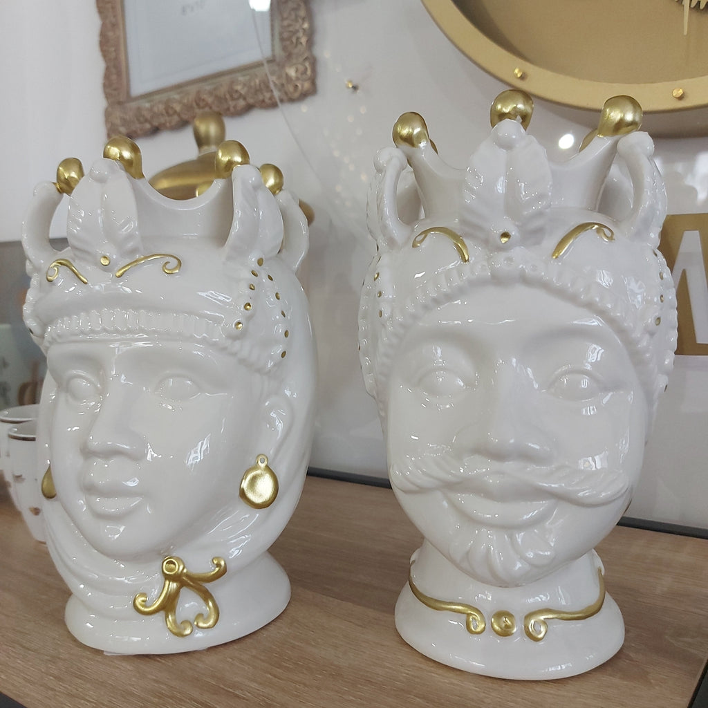 Testa di Moro bianco e oro