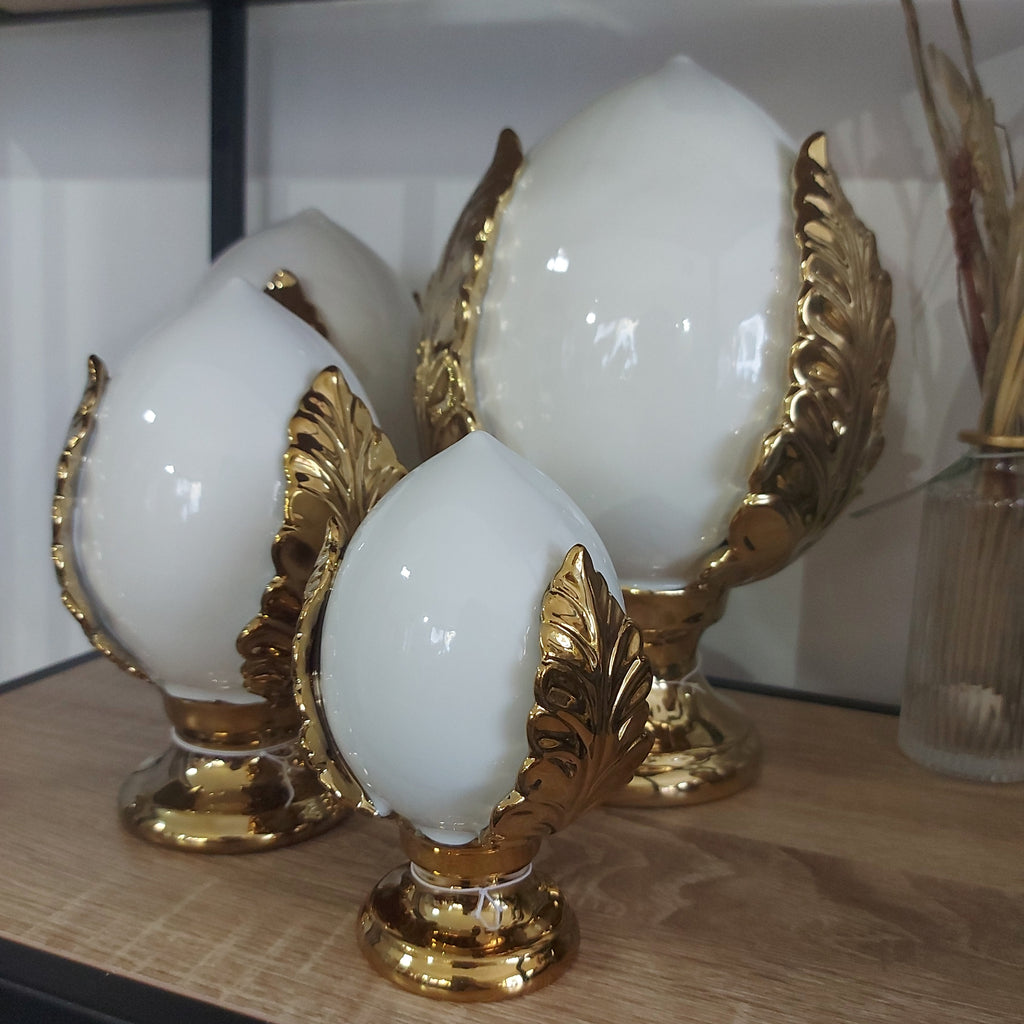 Pumo ceramica foglia oro