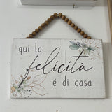 Targa legno da parete