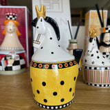 Contenitore Cavallo grande a pois