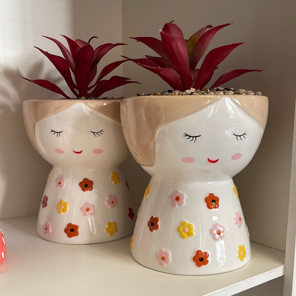 Vaso ceramica testa di donna Sabina