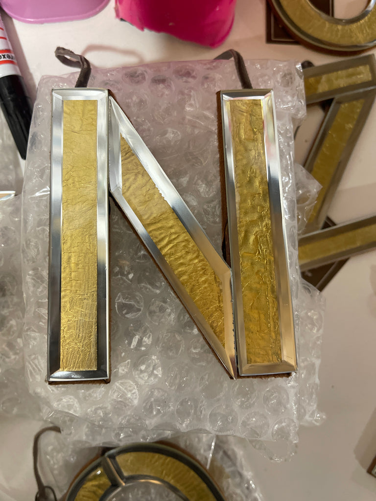 DECORAZIONE LETTERA ALFABETO MIRROR CM11X11