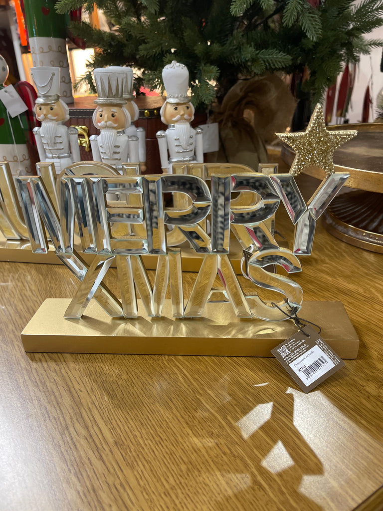 Scritta specchio con supporto