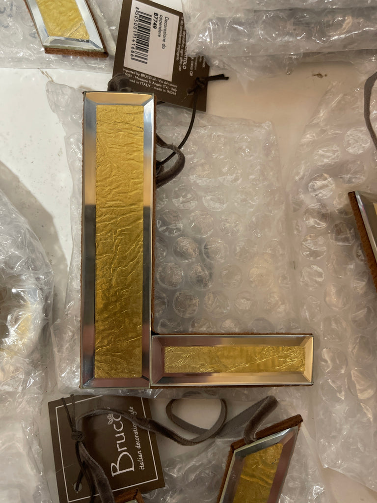 DECORAZIONE LETTERA ALFABETO MIRROR CM11X11