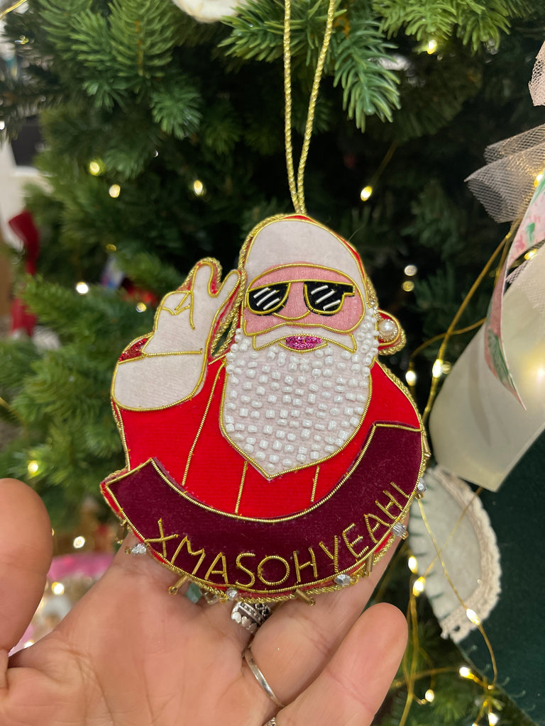 Decorazione natalizia ricamata a mano Baci Milano