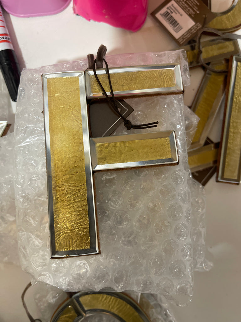 DECORAZIONE LETTERA ALFABETO MIRROR CM11X11