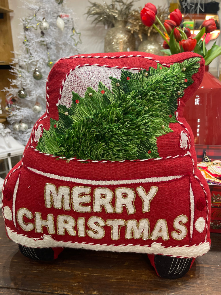 Cuscino a forma di camioncino con decoro in rilievo