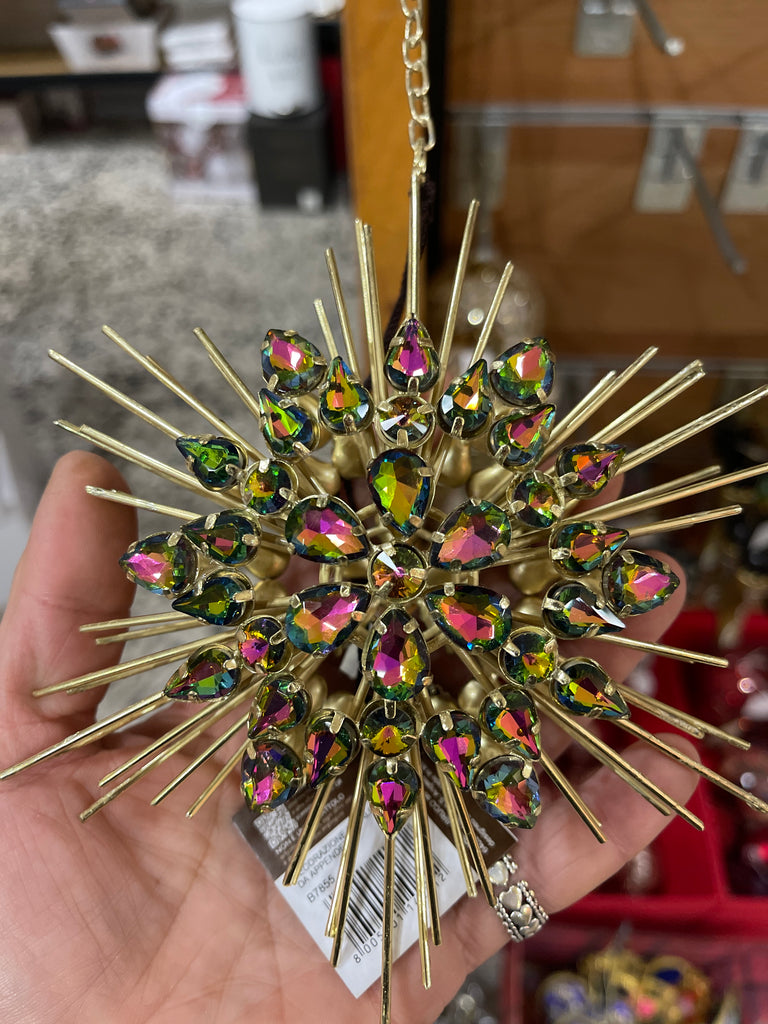 DECORAZIONE SNOWFLAKE RAINBOW CM21X21 ORO