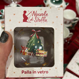 Palla vetro con decoro