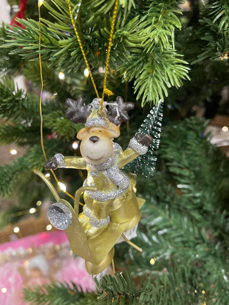 Decorazione natalizia in ottone con pupazzo