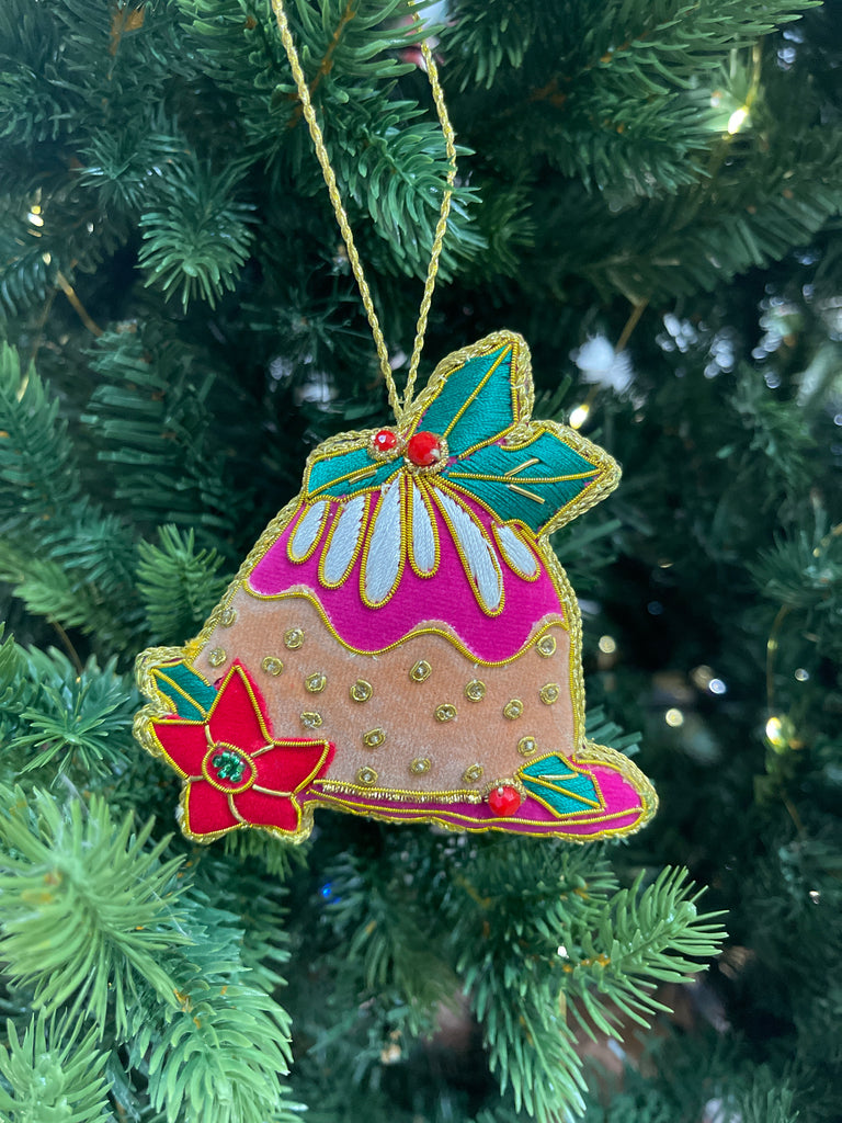 Decorazione natalizia ricamata a mano Baci Milano