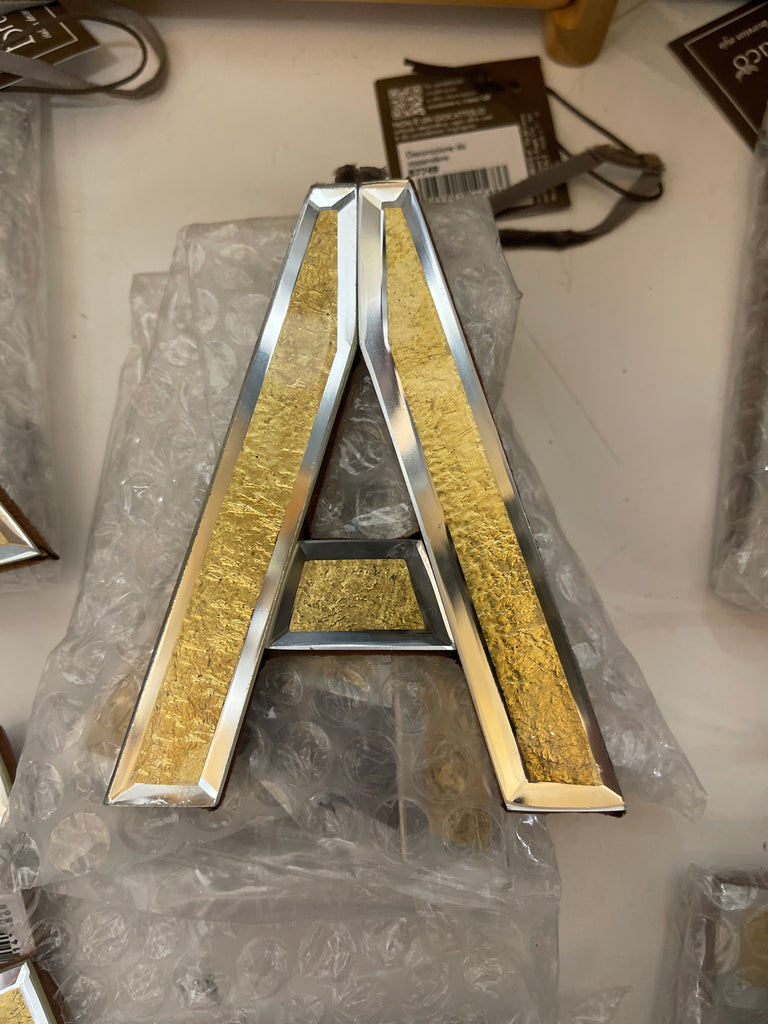 DECORAZIONE LETTERA ALFABETO MIRROR CM11X11