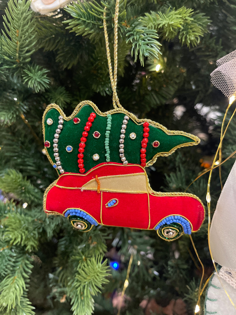 Decorazione natalizia ricamata a mano Baci Milano