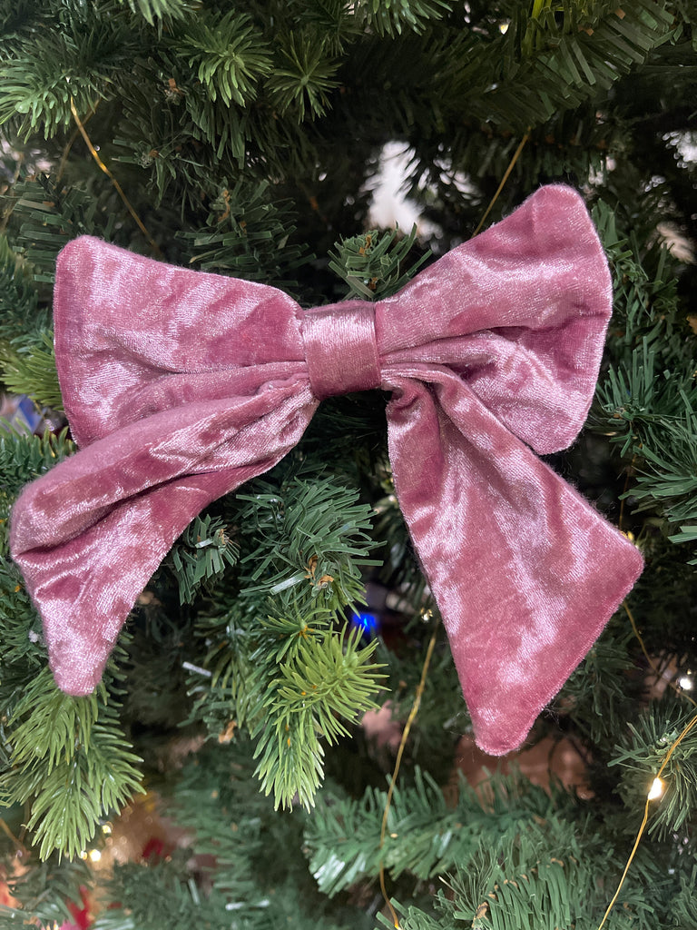 Fiocco decorativo in velluto rosa scuro