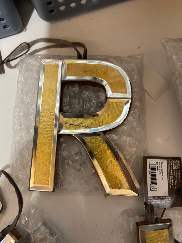 DECORAZIONE LETTERA ALFABETO MIRROR CM11X11