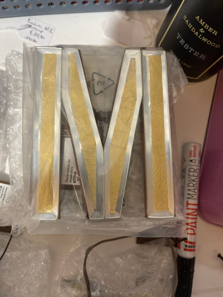 DECORAZIONE LETTERA ALFABETO MIRROR CM11X11