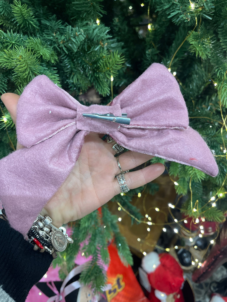 Fiocco decorativo in velluto rosa scuro