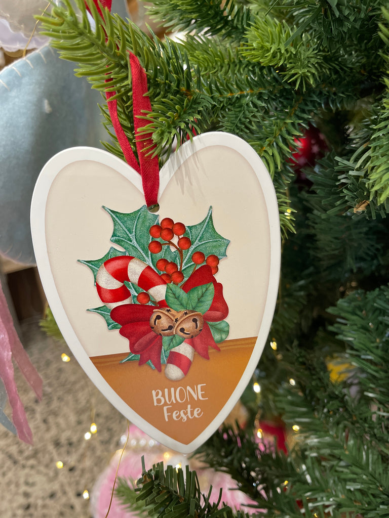 Cuore legno con dedica Made in italy