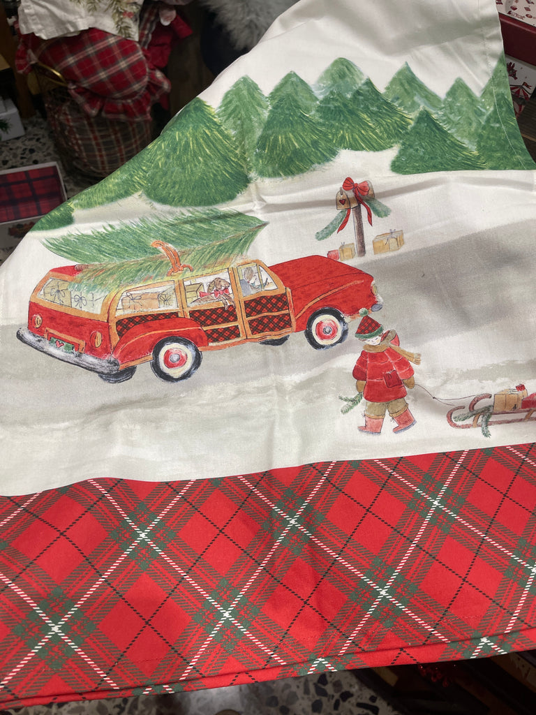 Runner linea Cartolina nuvole di stoffa