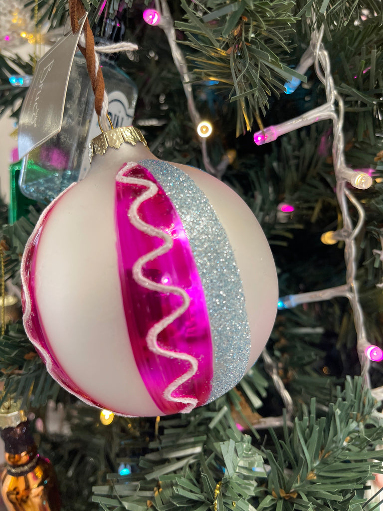 DECORAZIONE SFERA VETRO DELICIOUS D8 ASSORTITO NEI COLORI