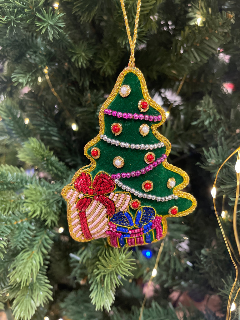 Decorazione natalizia ricamata a mano Baci Milano