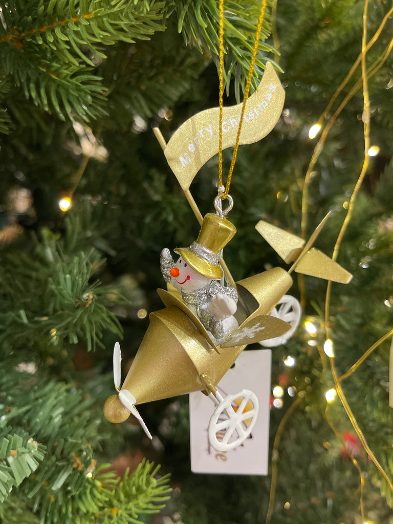 Decorazione natalizia soggetti vari in ottone e resina