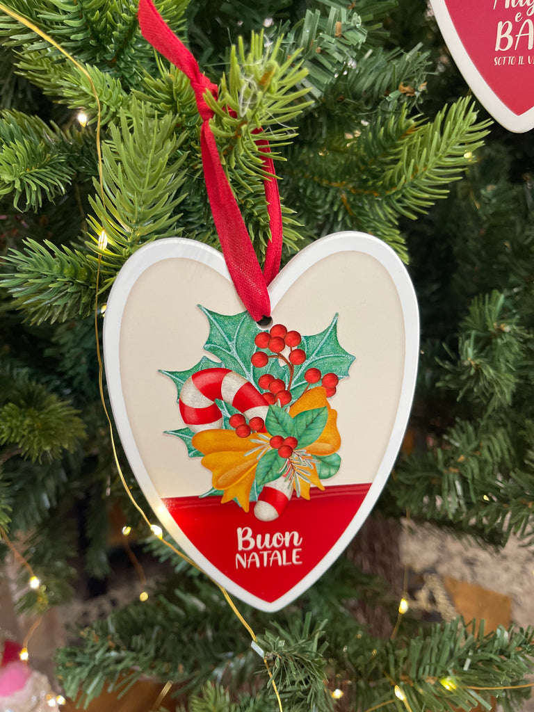 Cuore legno con dedica Made in italy