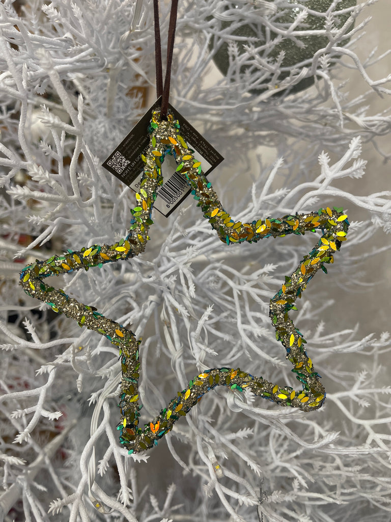 Decorazione in vetro a forma di stella