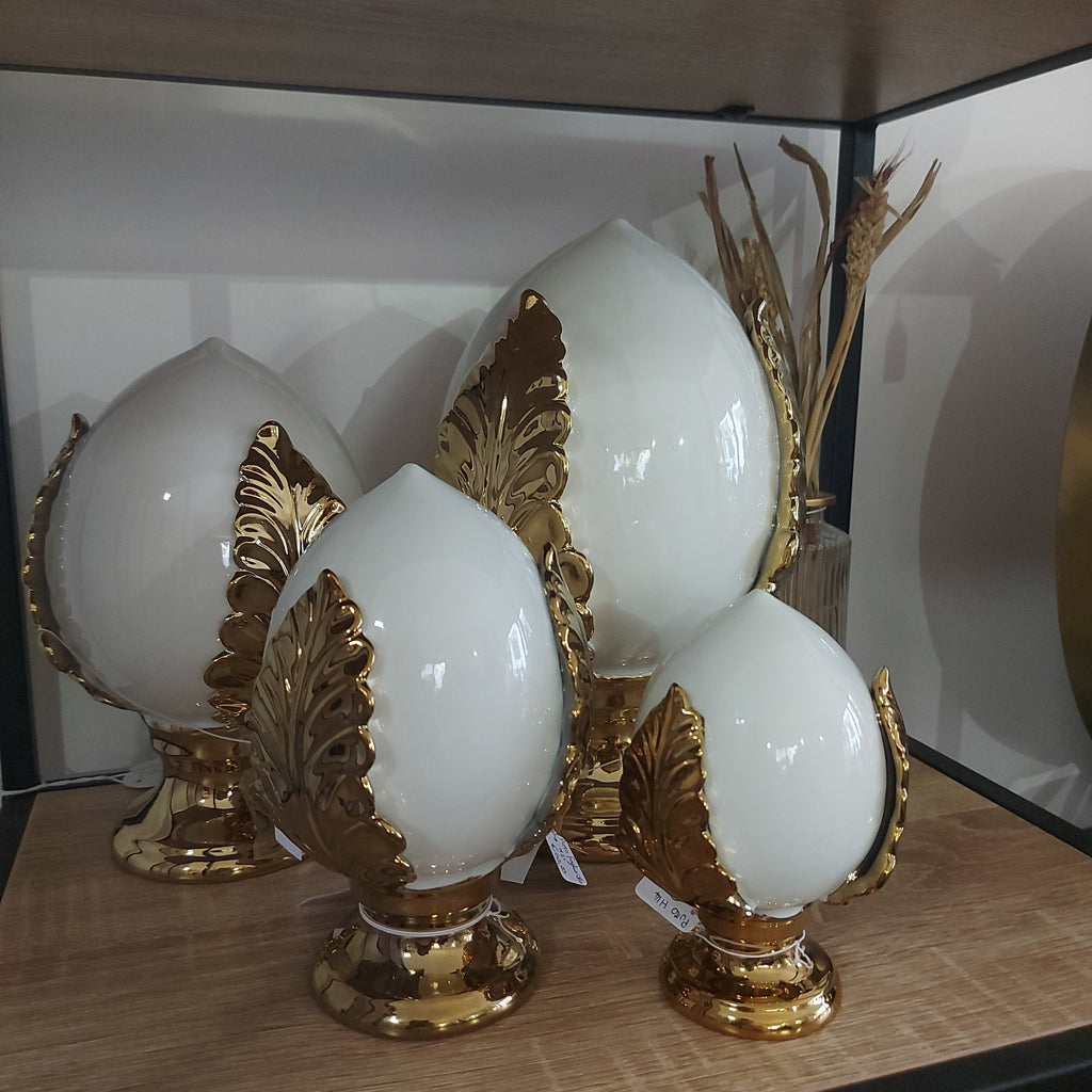 Pumo ceramica foglia oro