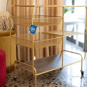 Carrello metallo gold