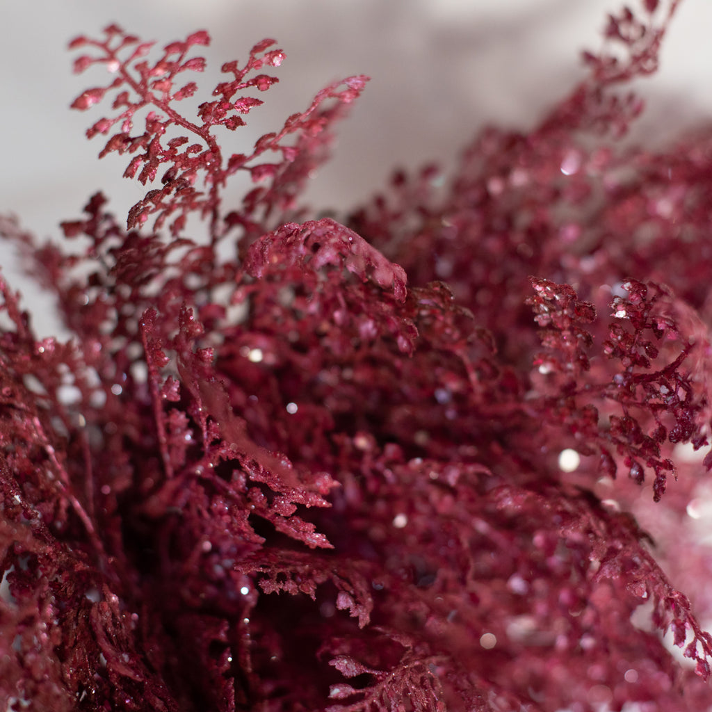 Felce metallizzata glitter ramo