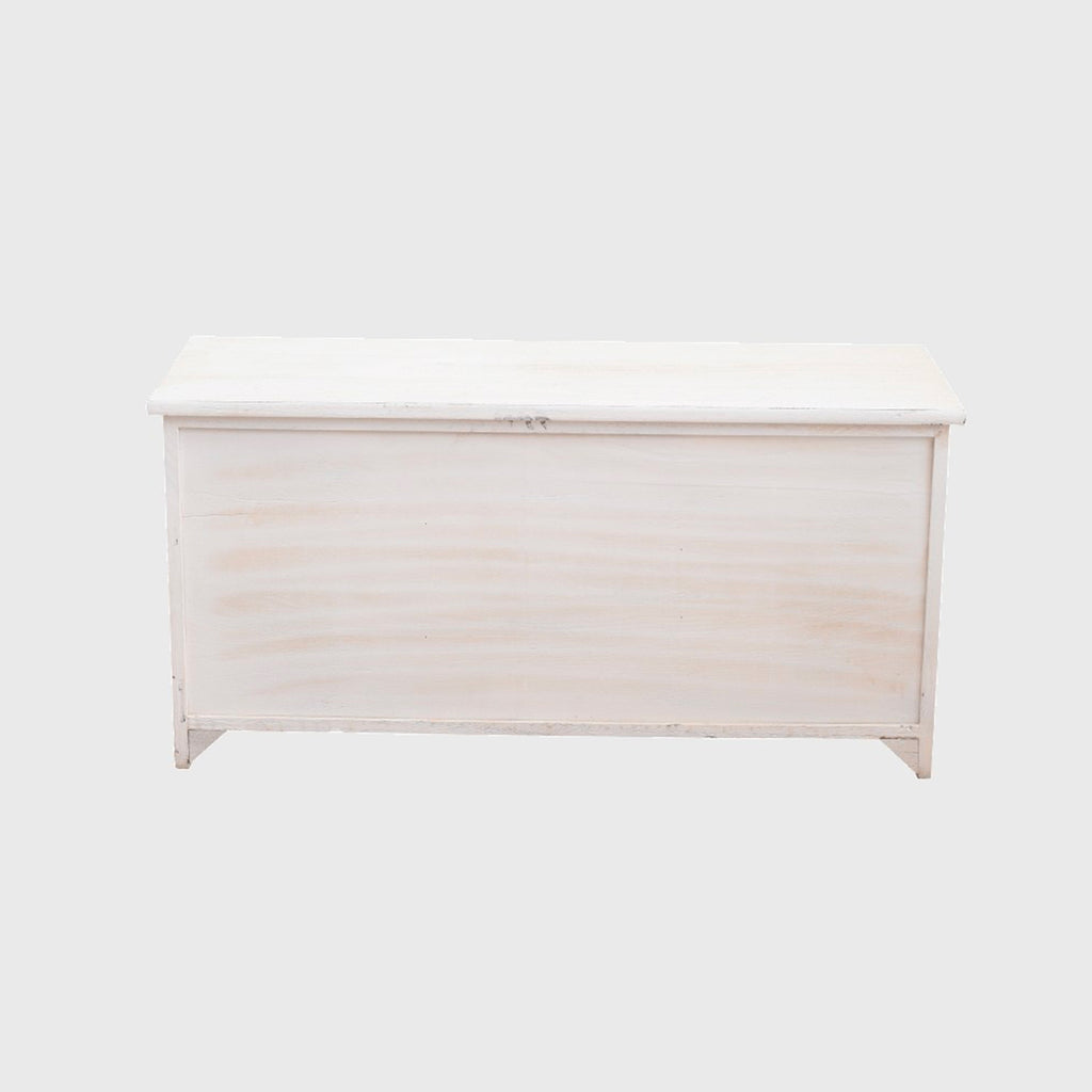 Panca credenza 3 cassetti 2 ante Bianco e Grigio