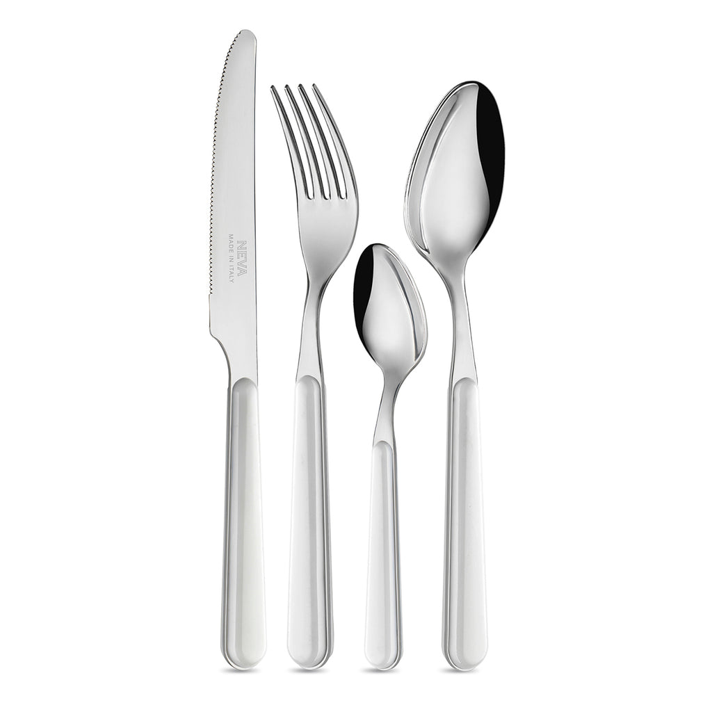 Posate Neva Tinta Unita Bianco