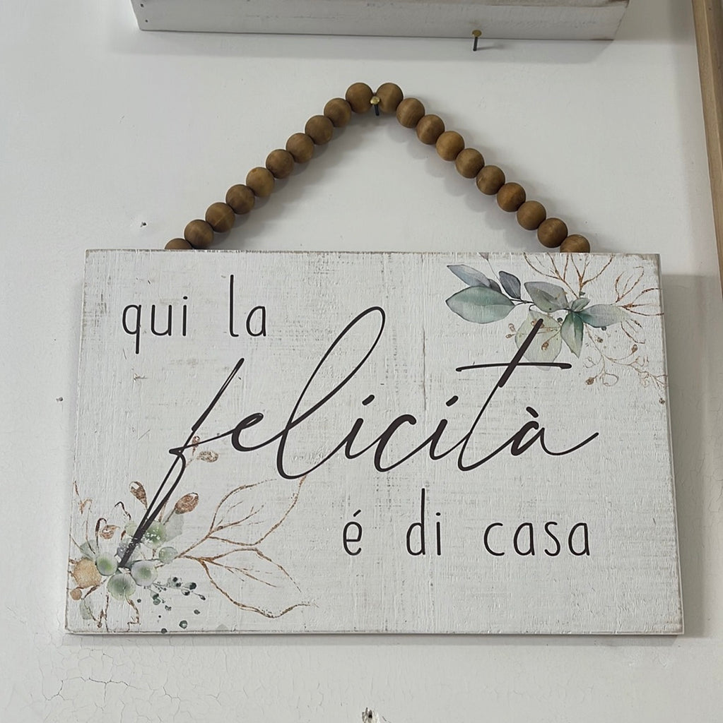 Targa legno da parete