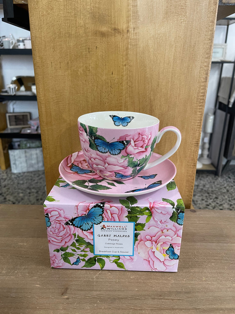 Tazza da tè con piattino scritta Mrs - Yvonne Ellen -Coffee Matic Shop