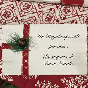 Natale Targhetta Legno