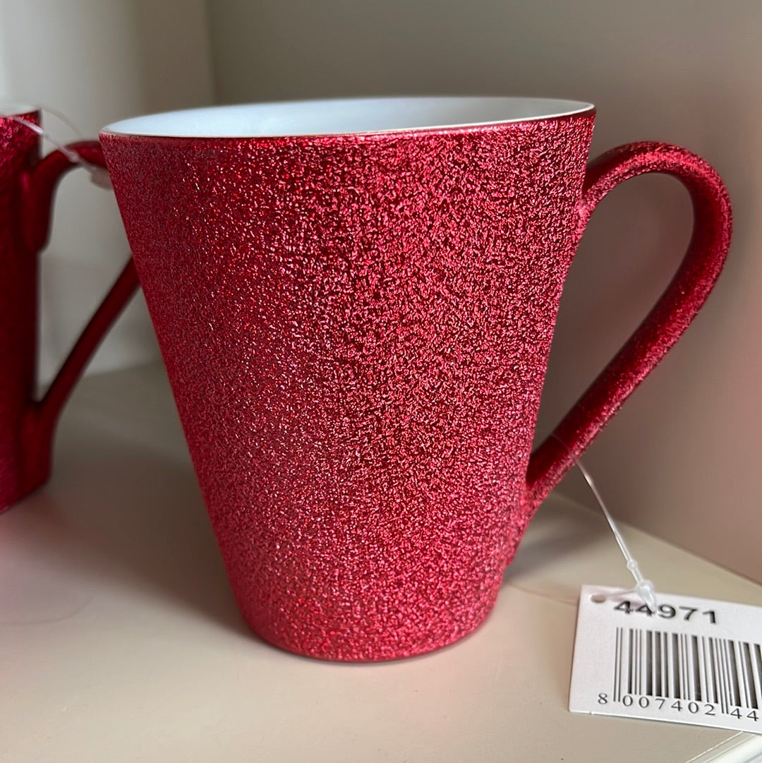 Tazza glitter rossa