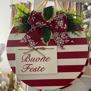 Dietroporta legno Buone Feste