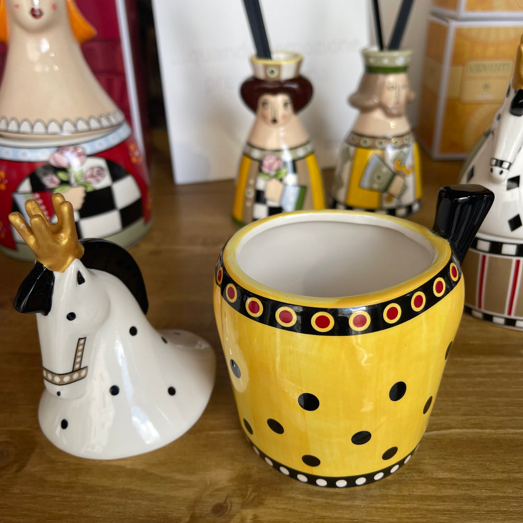 Contenitore Cavallo grande a pois