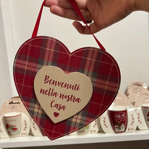 Natale Cuore Legno