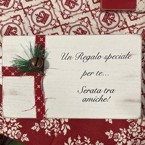 Natale Targhetta Legno